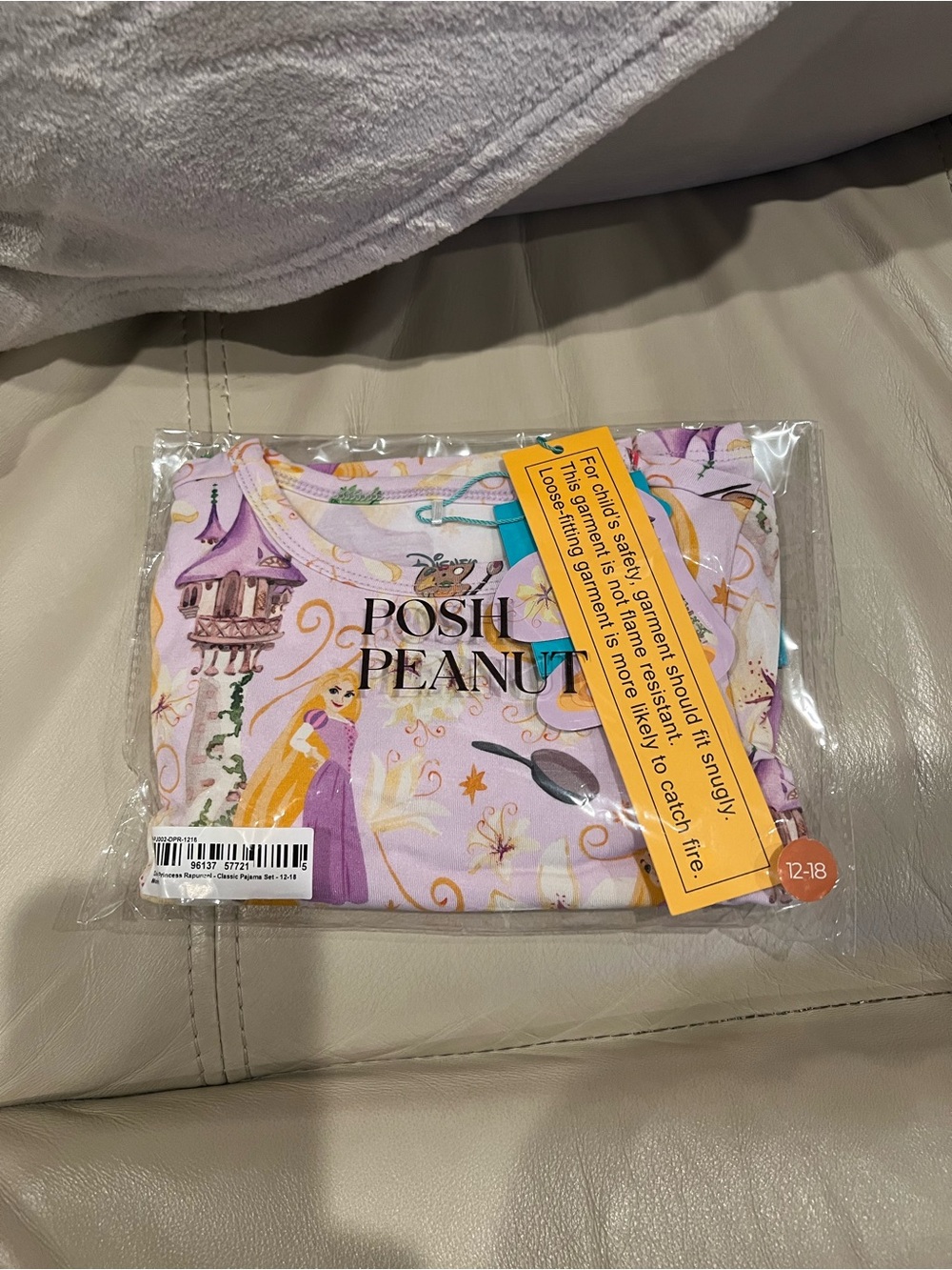 Posh Peanut Princess Rapunzel-Print Girls Classic Pajama Set 12-18m